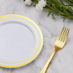 Goodluck 120Pcs 7" Round Gold Dessert Plastic Plates Set - Image 5
