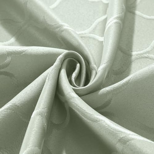 SASTYBALE Sage Green Gray Rectangle Jacquard Tablecloth 60x120 Inches - Image 6