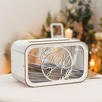 Personalized Wedding Card Box Holder - Rustic Wedding Decorations for Ceremony Outside - Wooden Card Box for Wedding Party Decorations, Birthday, Bridal Shower - Decorative Boxes Variety of 7 Colors - Image 3