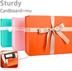 LIFELUM Orange Magnetic Gift Box for Thanksgiving Gifts, 13.85"x8.35"x4.45" - Image 4