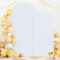 FOTSHARER Arch Covers 7.2 and 6ft White Arch Backdrop Cover Set of 2 Spandex Fitted Arched Backdrop Stand Cover Wedding Arches Covers for Wedding Ceremony Birthday Baby Shower Grad Party Decorations by FOTSHARER