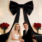 Luxury Giant Velvet Bow Decor Oversized Wall Bow Decorations Bow Decorative for Room Wall Party Birthday Backdrop Baby Shower Decor Front Door Patio Outdoor Wedding Arch - Image 4