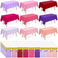 Newwiee 72 Pack Pink and Purple Plastic Tablecloths Bulk 54" x 72" by Newwiee