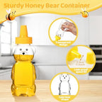 Roshtia 50 Pcs 5 oz Honey Bear Jar Bottles Plastic Empty Clear Cups - Image 3