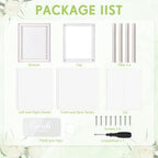 Menkxi Clear Wedding Card Box with Slot 10 x 10 x 8.5 Large Acrylic Card Box for Party Wooden Envelope Holder with Sign for Wedding Quinceanera Birthday Baby Shower Decorations(White,Wood) - Image 3