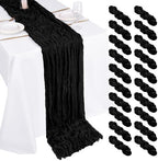 20 Pack Cheesecloth Table Runner - 17x108 Inch Black Boho Gauze Cheese Cloth Table Runners for Baby Bridal Shower Decoration Wedding Party Summer Garden Farmhouse by Unknown