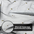 Artoid Mode 10-Pack Pearl Black Gauze Table Runner 10FT Home Decor - Image 7