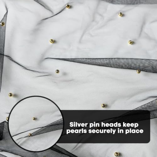 Artoid Mode 10-Pack Pearl Black Gauze Table Runner 10FT Home Decor - Image 7