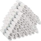 100 Pack Pre Rolled Silver Plastic Silverware Set with Napkins,Disposable Wrapped Heavy Duty Cutlery Set for Wedding Birthday Party-100 Forks,Knives,Spoon,Utensils Set,Plasticware Bulk by ISFANGCO