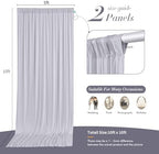 10 ft x 10 ft Wrinkle Free Silver Backdrop Curtain for Parties, Polyester Silver Grey Backdrop Drapes 2 Panels 5x10ft for Baby Shower Photoshoot Engagement Wedding Birthday Photography Background - Image 6