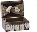 Rustic Wedding Card Box Shabby Chic Card Holder Bridal Shower Decor Burlap Wedding Keepsake Trunk by Handmade