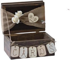 Rustic Wedding Card Box Shabby Chic Card Holder Bridal Shower Decor Burlap Wedding Keepsake Trunk by Handmade