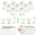 Demissle 40 Sets Safari Animal Baby Shower Soaps Favors for Guests,Green by Demissle