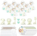 Demissle 40 Sets Safari Animal Baby Shower Soaps Favors for Guests,Green by Demissle