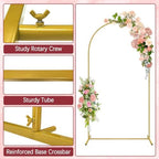 Metal Balloon Arch Backdrop Stand 7.2FT and 6FT, Set of 2, Gold - Image 3
