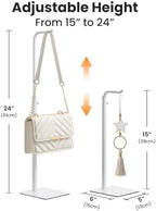 White Tabletop Display Racks for Purses and Banners, 2-Pack - Image 4