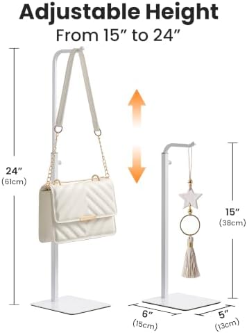 White Tabletop Display Racks for Purses and Banners, 2-Pack - Image 4