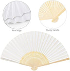 FEPITO EPITO 65 Pieces White Handheld Paper Fan - Image 3
