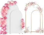 SuuWoee Wedding Arch Backdrop Stand Set of 2 With White Cover (6FT+5FT) by SuuWoee