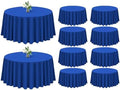 Showgeous 120 Inch Royal Blue Round Tablecloths, Polyester Table Covers by Showgeous