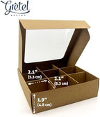 20-Ct Kraft Treat Boxes, 6.5x6.5x1.9in, Window & Dividers - Image 6