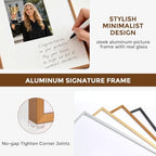 Signature Picture Frame 16x20, Aluminum Signable Frame with Glass, Bronze - Image 3
