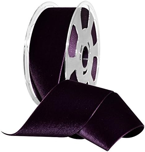 Morex Ribbon Velvet Nylvalour, 2"" x 11 Yd, Eggplant (01250/10-581) by MorexRibbon