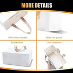 40Pcs Small White Paper Gift Bags with Ribbon - Bulk Kraft Paper Bags with Handles for Weddings, Parties - Image 4