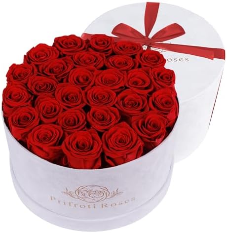 Prifroti 27 Flowers in a Luxury Suede Box, Birthday Gifts for Women, Preserved Flowers, Mothers Day Roses Gift for Mom, Red - Image 5