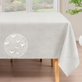 H.VERSAILTEX Linen Table Cloths Rectangle 60 x 104 Inch Premium Tablecloth Spill-Proof Waterproof Table Cover for Dining Buffet Feature Extra Soft and Thick Fabric Wrinkle Free, White by HVERSAILTEX