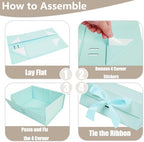 Aimyoo 5 Pack Light Blue Gift Box with Ribbon, 11.5x8.6x4.1 inch Groomsman Proposal Box for Presents with Magnetic Closure Lids, Rectangle Collapsible Luxury Box for Wedding, Christmas, Birthday - Image 3