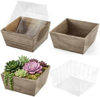Dandat 2 Set 8 Inch Wooden Flower Box Rustic Table Centerpieces,Brown by Dandat