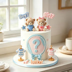 13-Piece Gender Reveal Cake Topper Set, Bear Star Decorative Cake Picks - Image 4