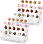 Ameuphercy 2 Pack Wood Cake Pop Stand, 4 Tier Rustic White Lollipop Holder Stand, 44 Holes Cake Candy Dessert Table Display For Wedding, Baby Showers, Birthday, Halloween, Christmas Party by BuyWithConfidence
