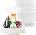 9Pcs Baskets for Gifts Empty with Gift Bags and Ribbons, Small White Cute Woven Cotton Rope Basket, for Easter Mother's Day, Baby Nursery Room Shelf Storage Toy Pet Organizer to Fill, 12 x 8 x 5 inch by Unknown