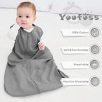Yoofoss Baby Sleep Sack 0-6 Month 0.5TOG 100% Organic Cotton 2-Way Zipper - Image 3