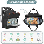 ISMGN Diaper Bag Backpack with Changing Station, Baby Bags for Boys, Black - Image 2