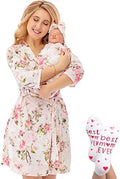 Mommy and Me Robe and Swaddle Set | Maternity Robe Matching Baby Girl, Boy by ECOBABYMadeWithLove