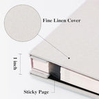 Vienrose Large Photo Album Self Adhesive for 4x6 8x10 10x12 Pictures Linen Scrapbook Album DIY 40 Blank Pages with A Metallic Pen - Image 3