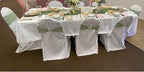 Pack of 50 Spandex Sage Green Chair Sashes Bows Elastic Chair Cover Bands Slider Buckles for Wedding Reception Banquet Bridal Decorations - Sage Green - Image 6