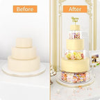 NPPLUS 3 Pcs Round Acrylic Cake Stand with Lid, Clear Fillable Cake Tier - Image 7