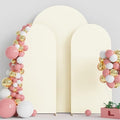 Wokceer Ivory Arch Backdrop Covers Stretchy Backdrop 7.2FT, 6FT, 6FT by Wokceer