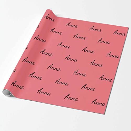 MyPupSocks Custom Name Wrapping Paper, Name Dark Pink Personalized Logo Gift Wrap Paper Funny Wrapping Paper Roll 58x23 for Boys Girls Kids Birthday Christmas Anniversary 5 Rolls - Image 2