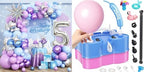 Dagelar Snow 5th Birthday Decorations Girl and 3-in-1 Electric Balloon Pump by Dagelar