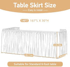 Hot Pink Tulle Table Skirt 14FT Desk Skirt for Classroom Dorm Teacher Desk Back to School Desk Curtain Skirt Ruffle Tutu Shimmer Table Skirting for Birthday Baby Shower Party Cake Dessert Table Decor - Image 5