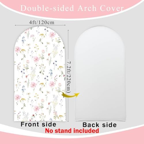 Little Wildflower on the Way Arch Backdrop Cover 7.2ft Baby Shower Party - Image 4