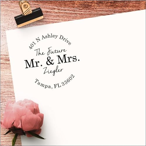 Personalized Self Inking Return Address Stamp, Future Mr and Mrs - Image 5