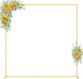 Wokceer Square Wedding Arch Backdrop Stand Gold Metal Arch 8FT x 8FT by Wokceer