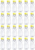 8 Ounce Plastic Squeezable Honey Bears with Sealable Flip Top Lids - BPA Free, Hand Wash Only (Yellow, 24 Pack) by CLEARVIEWCONTAINERS