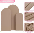 Wokceer Arch Backdrop Cover 6FT,5FT,4FT Nude Brown Covers Strethy Backdrop - Image 4